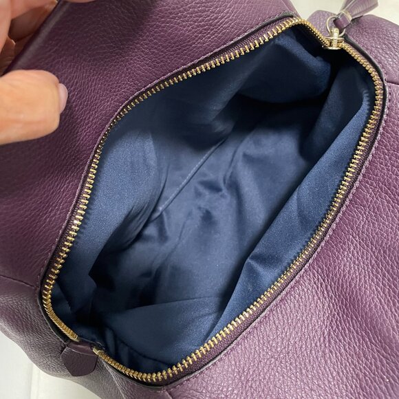 VGUC Coach Madison Phoebe Plum Leather Triple Compartment Shoulder Bag - Picture 6 of 15